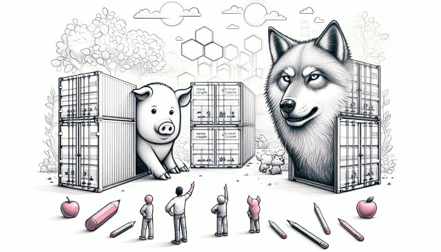 A kép illusztrálja a "The Container Coloring Book: Who's afraid of the big bad wolf?" című könyvhöz kapcsolódó cikket.